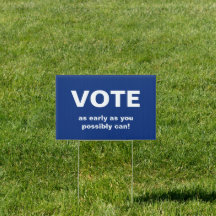 Votez dès que vous pouvez le faire Bleu
