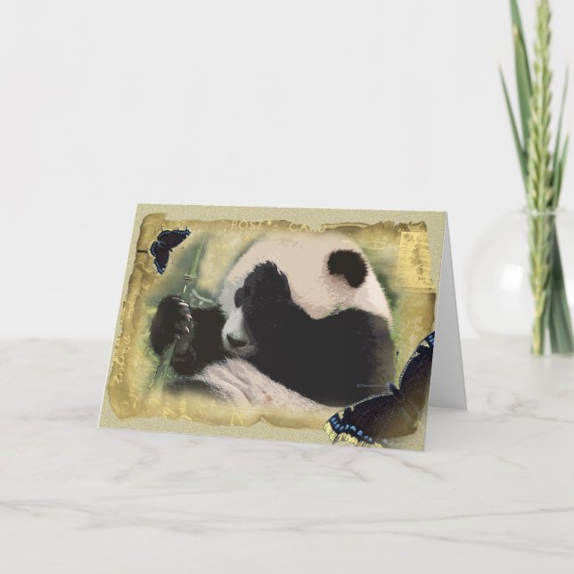 Panda 4 - Carte de voeux (Devant)