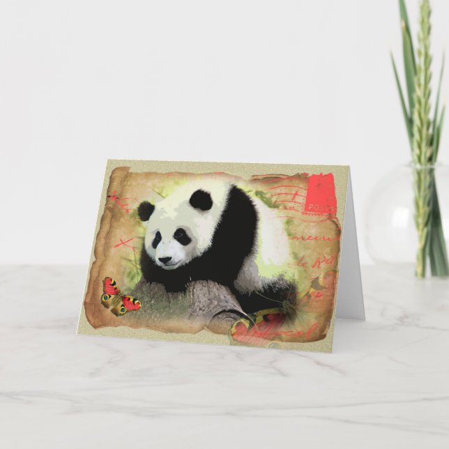 Panda 5 - Carte de voeux (Devant)