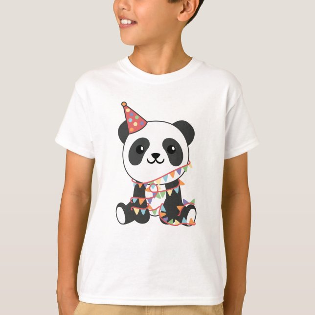 Panda Anniversaire Pour Enfants Un T-shirt Anniver (Devant)