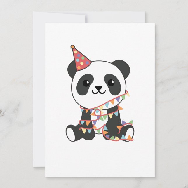 Panda Anniversaire Pour Enfants Une Carte De Vacan (Devant)