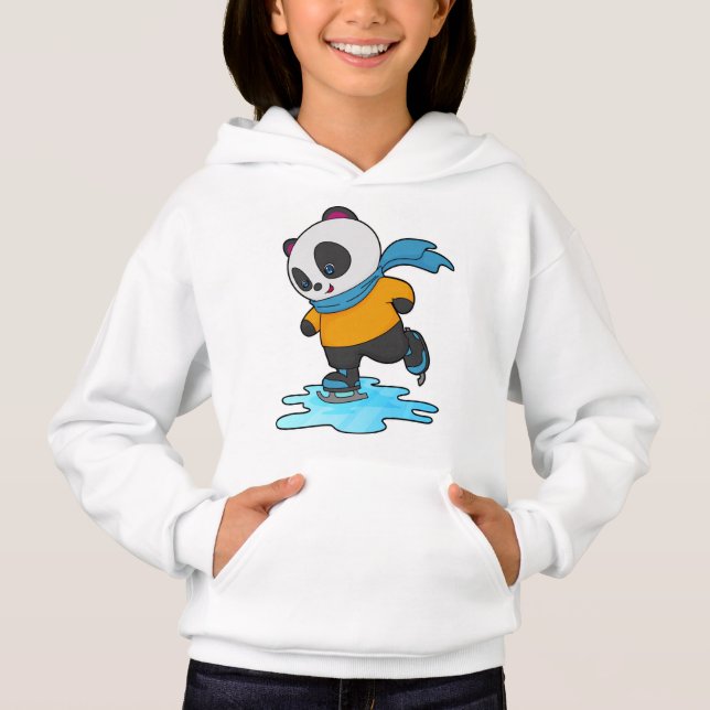Panda au patinage sur glace avec patins sur glace  (Devant)