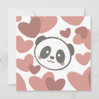 Panda aux coeurs