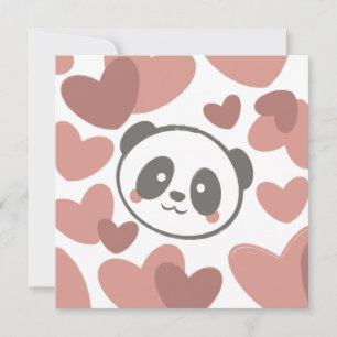 Panda aux coeurs
