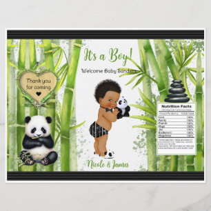 Panda Bamboo Thème Baby Boy Chip Sac