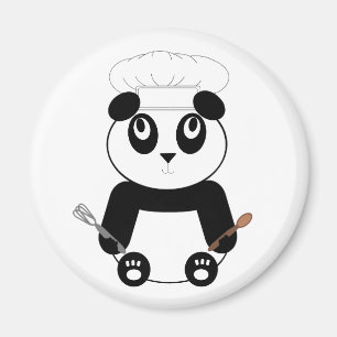Panda Bear avec le Magnet casquette du chef