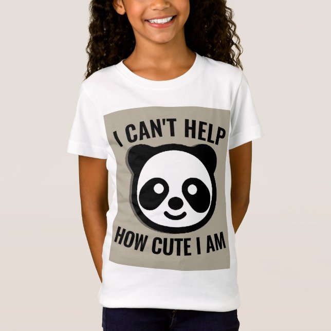 PANDA BEAR GIRLS CUTE FUNNY T-SHIRTS (Devant)