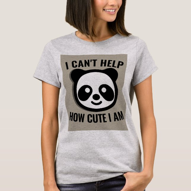 PANDA BEAR GIRLS CUTE FUNNY T-SHIRTS (Devant)