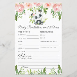 Panda Bear Pink Floral Baby Prédictions et conseil