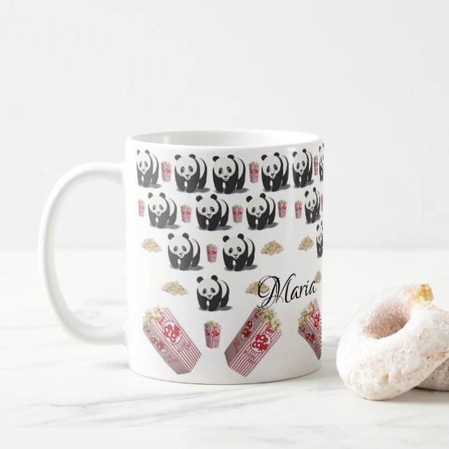 Panda Bear Popcorn Mug (Avec donut)