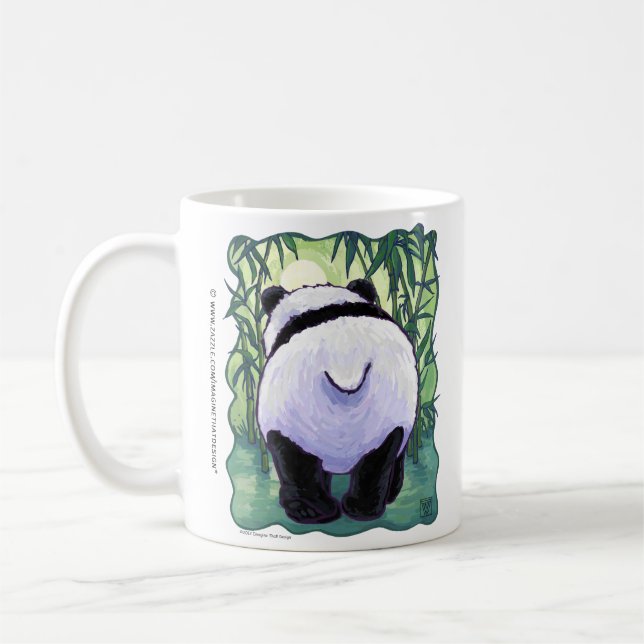 Panda Bear Vening and Going Coffee Mug (Gauche)