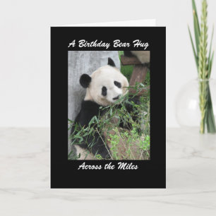 Panda Birthday Bear Hug Across de la carte Miles