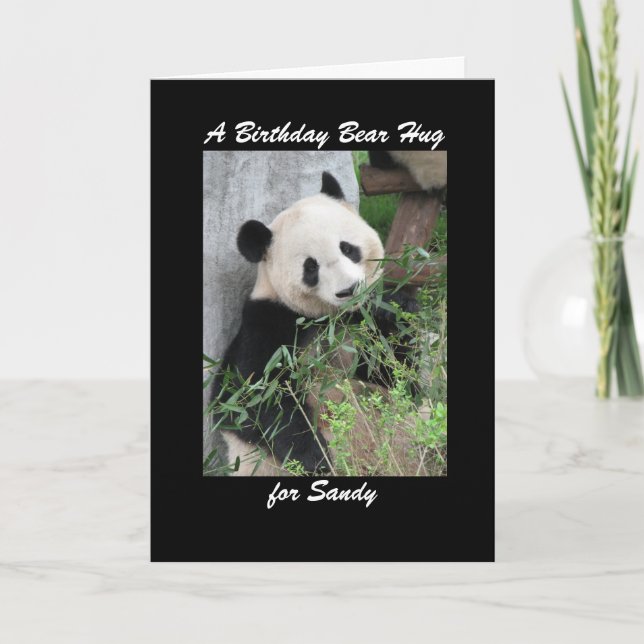 Panda Birthday Bear Hug Across de la carte Miles (Devant)