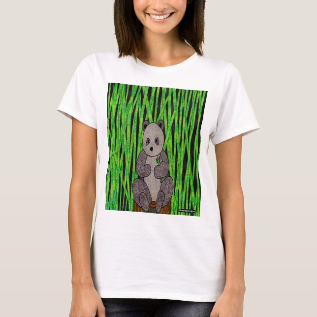 Panda (blanc) - T-Shirt basique pour femme (Devant)