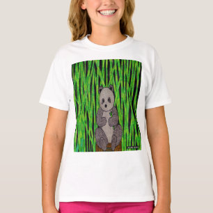 Panda (blanc) - T-Shirt basique pour fille