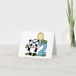 Panda Boy First Birthday Fill-in Invitations