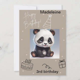 Panda câlin, Carte d'anniversaire à écrire