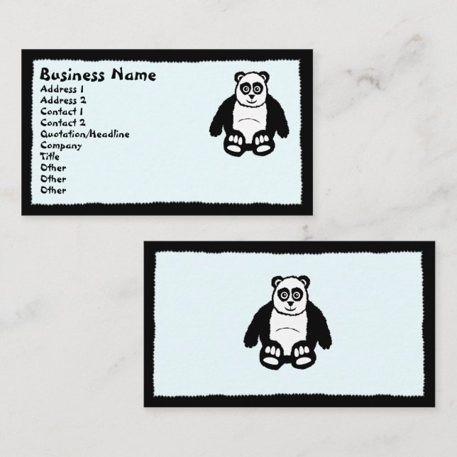 Panda Cartes de visite (Devant / Derrière)