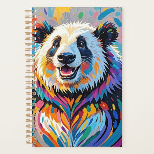 Panda coloré abstrait dessin animal (Devant)