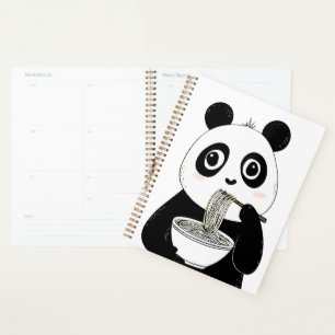 Panda Cute Manger Des nouilles Udon