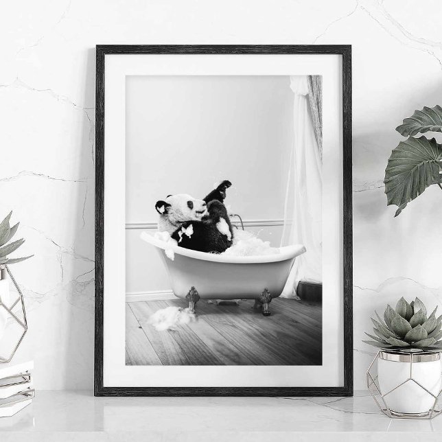 Panda dans la baignoire Poster (Créateur téléchargé)
