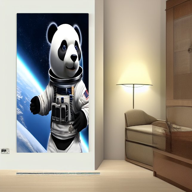 Panda dans l'espace | AI Art Poster (Créateur téléchargé)