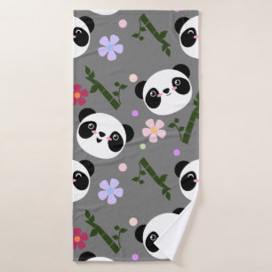 Panda de Kawaii sur le gris