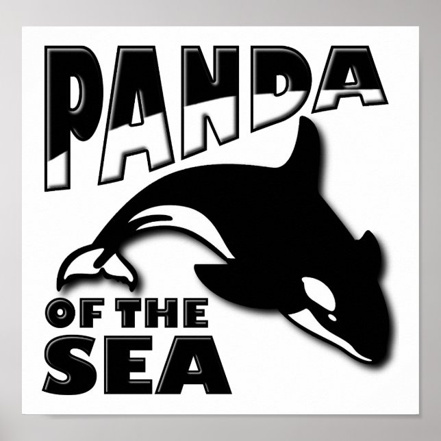 Panda de la Mer Affiche Drôle (Devant)