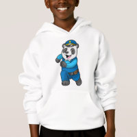 Panda en tant qu'officier de police avec casquette