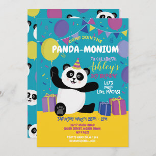 Panda fête anniversaire Panda-monium Invitation Tu