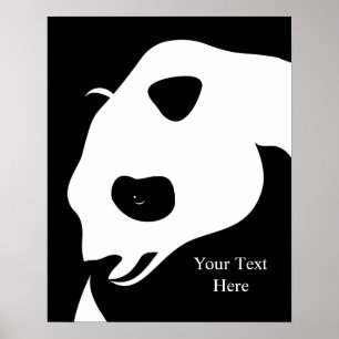 Panda Géant Avec Poster Texte
