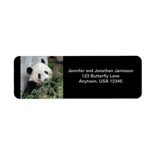 Panda géant, étiquettes de adresse de retour de