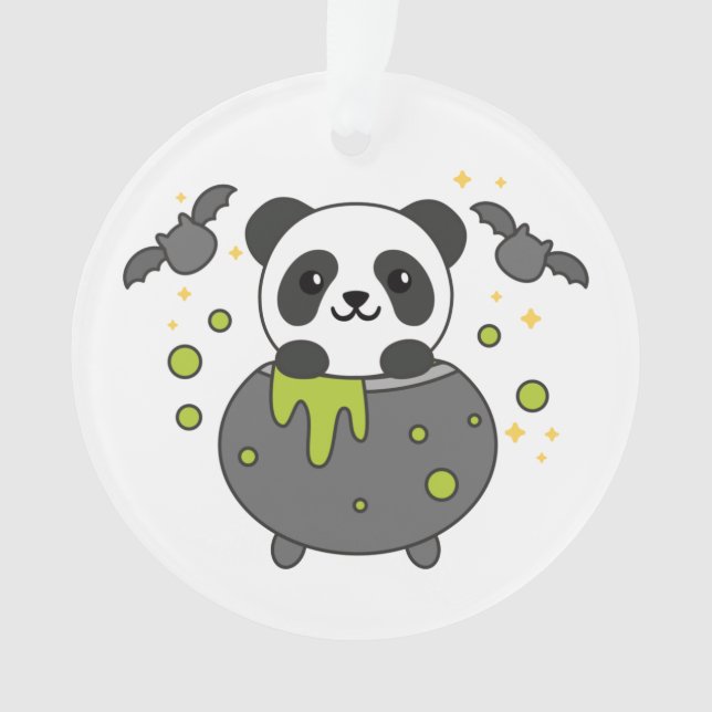 Panda Happy Halloween Cauldron Bat (devant)