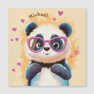 Panda Happy Valentine's Day Heart Kids School