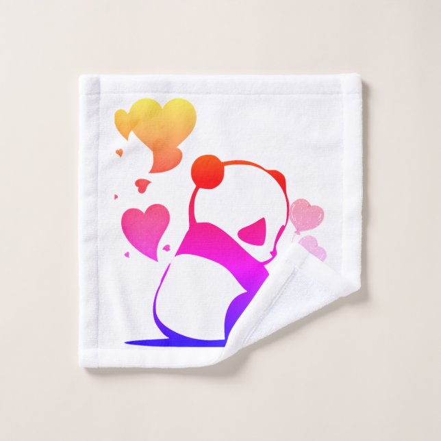 panda in pink (Gant de toilette)