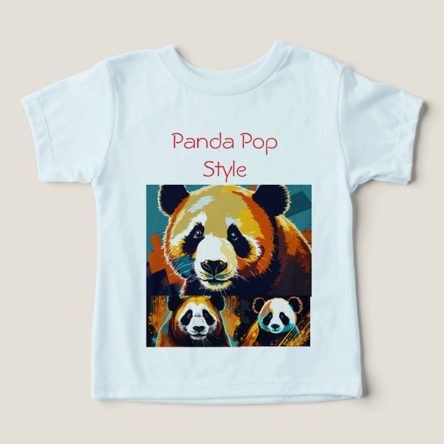 Panda In Pop Style chemise Design (Design Recto)