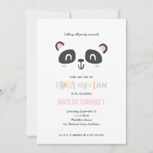 Panda joli anniversaire multicolore brillant