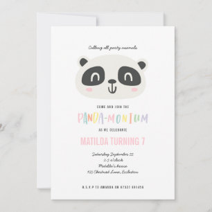 Panda joli anniversaire multicolore brillant