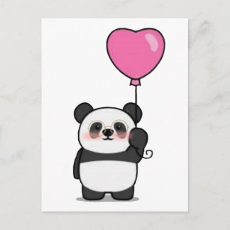 Panda Lover / Carte postale de la Saint-Valentin