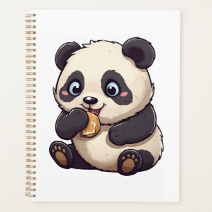 Panda mange un biscuit