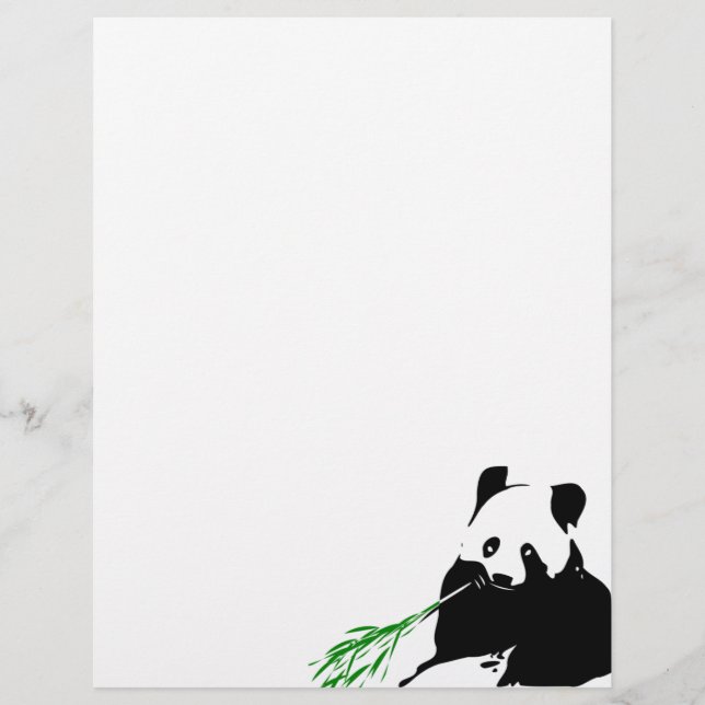 Panda mangeant du bambou (Devant)