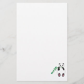 Panda Manger Bambou papeterie