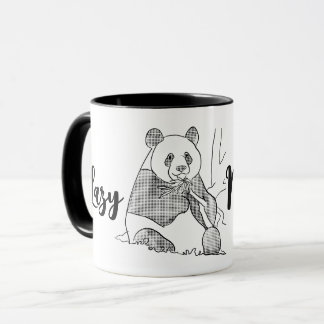 Panda minimaliste Lazy Morning Mug