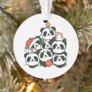 Panda Noël Arbre drôle Animal Noël