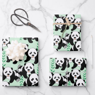 Panda Ours Envelopper Feuilles de papier