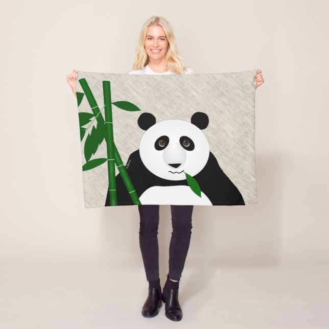 Panda petite couverture en polaire (En situation)