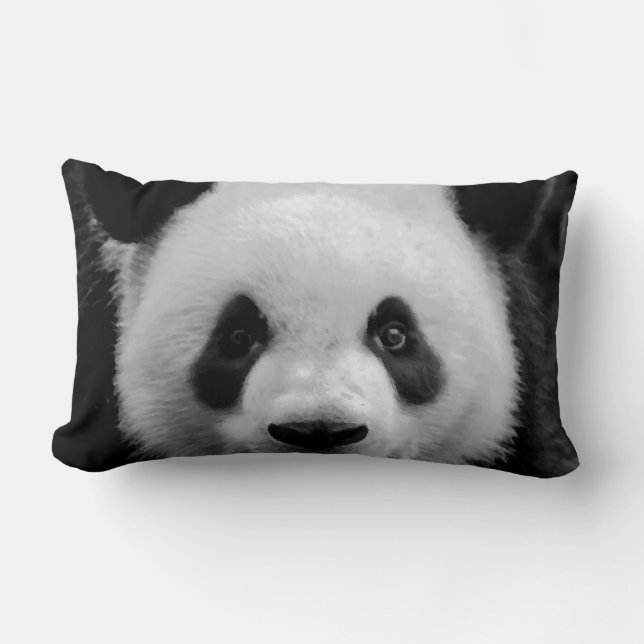 Panda Pop Art Lumbar Coussin (Recto)