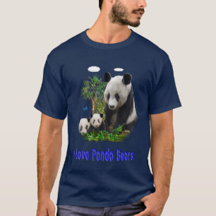 Panda porte des t-shirts