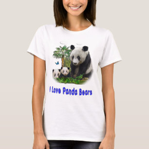 Panda porte des t-shirts