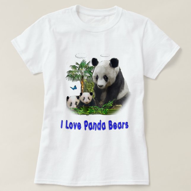 Panda porte des t-shirts (Design devant)